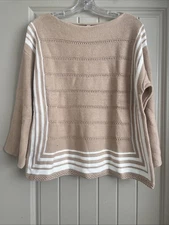 Wishlist L Tan And Cream Sweater