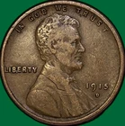 1915-D Lincoln Wheat Cent Near Extremely Fine XF/VF+ Coin #35917