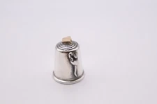 Vintage Sterling Silver Novelty Mouse & Cheese Thimble Hallmarked Sheffield 1998