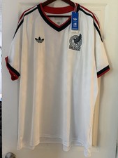 adidas Mexico National Team Soccer Jersey Shirt White Black Red