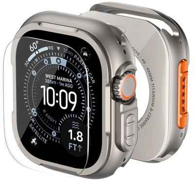 Metal Case Screen Protector for Apple Watch Ultra 3 Case Ultra 3/2/1 49mm,Rug...