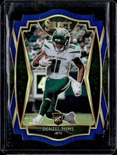 2020 Panini Select #163 Denzel Mims Blue Prizm Die Cut
