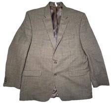 Vintage Lauren Ralph Lauren 48L Wool Sport Coat Blazer Brown Houndstooth Jacket