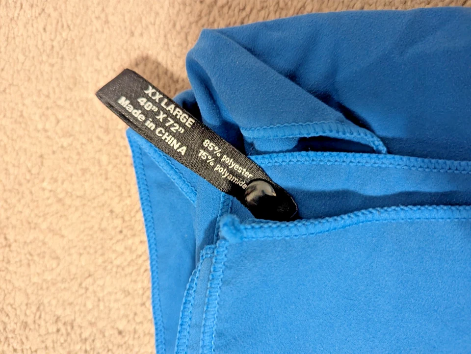 NWOT Rainleaf Microfiber Quick Dry Compact Lightweight Towel - 72"x40" - Blue - Image 4 of 4