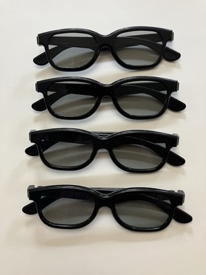 4 Pair Passive RealD 3D Glasses-For Use With Compatible 3D TV Monitors Laptops
