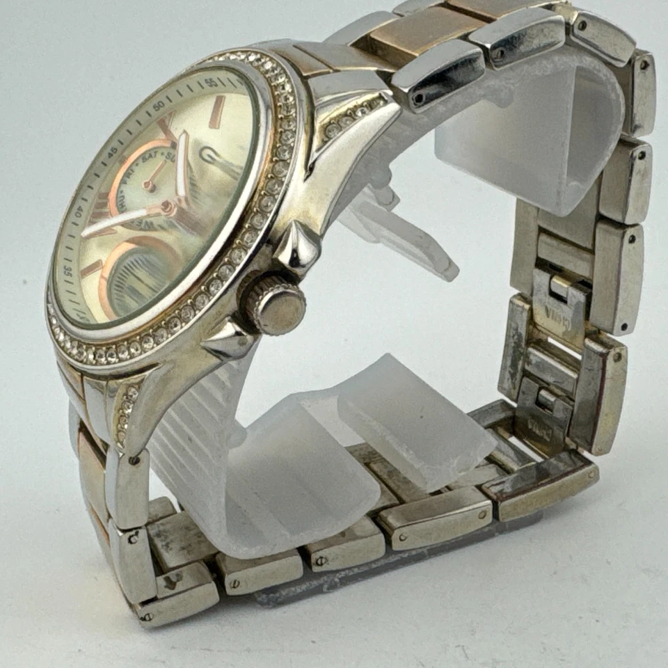 Gossip Quartz Watch Men Dual Tone Small Second Day Date Japan Analog New Battery - Image 4 of 4