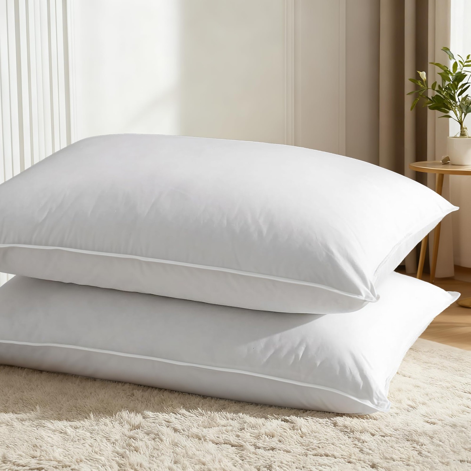 Down Pillow Hotel Quality with Feather Fill 750 Fill Power S