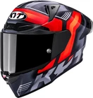 KYT R1R Accelerator Motorcycle Helmet (Black/Red) Size: S (55)
