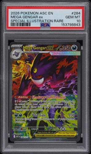 2026 POKEMON ASCENDED HEROES SPECIAL ILLUSTRATION RARE MEGA GENGAR EX PSA 10