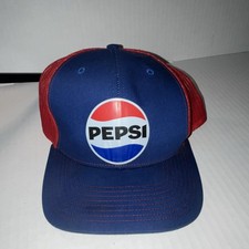 Pepsi Blue Red Trucker Hat Mesh Snapback Soda Theme