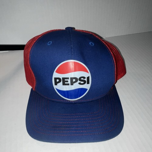 Pepsi Blue Red Trucker Hat Mesh Snapback Soda Theme