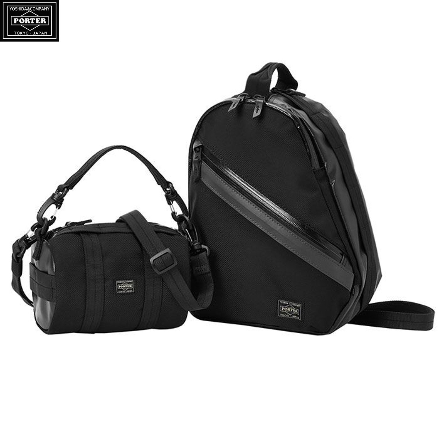 PORTER &times; MOULTON BICYCLE SLING SHOULDER BAG & 2WAY ROLL BOSTON BAG JAPAN NEW