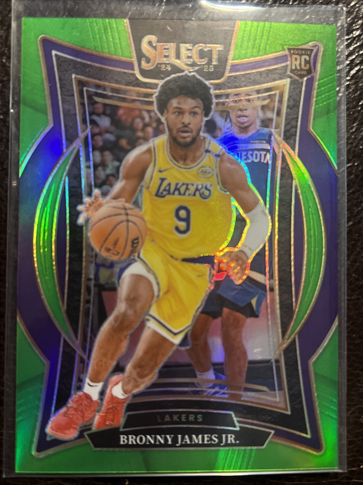 2024-25 Panini Select - Concourse Bronny James #90 Neon Green Prizm /75 (RC)