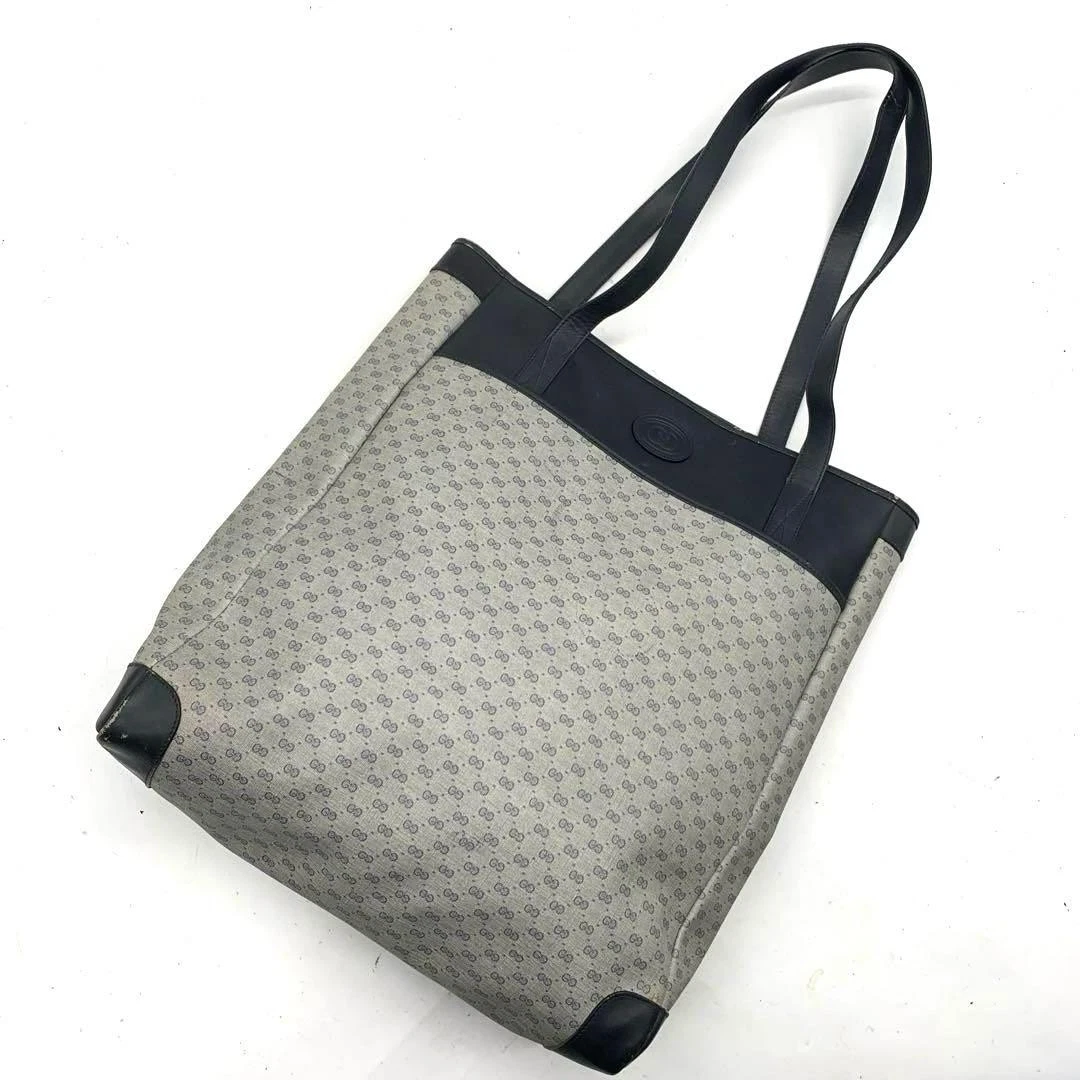 Super rare ancien sac fourre tout Gucci en cuir motif GG gris