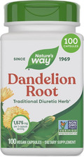 Dandelion Root Capsules, Traditional Diuretic Herb, 1,575 Mg Dandelion Root per