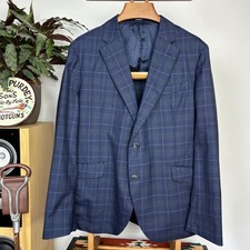 Hackett 44/46R Windowpane Lightweight Wool Ch...