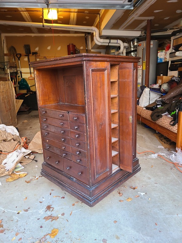 John Danner antique revolving bookcase