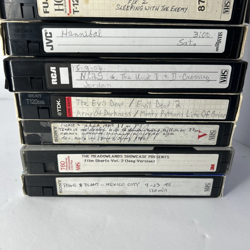 10 VHS TAPES LOT VTG HOME RECORDED SHOWS various movies and shows Slayer Lp - Image 2 of 4