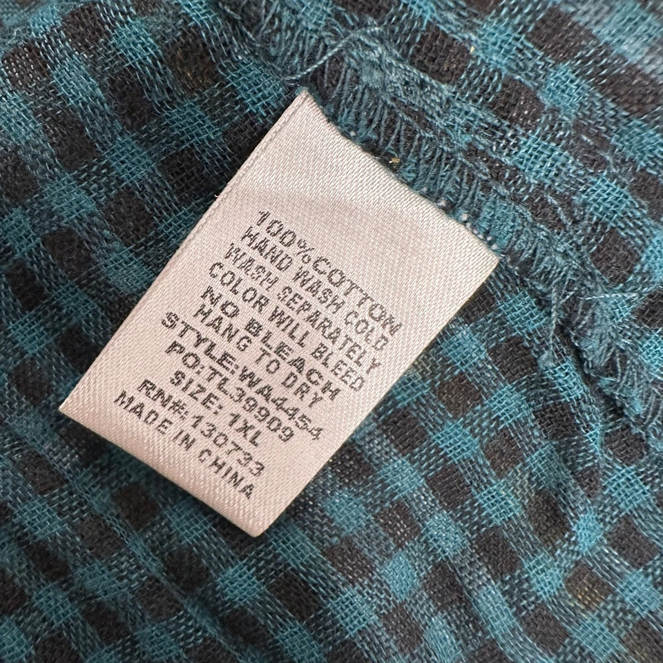 Umgee Womens Cottage Noir Plaid Vest 1XL Boho Layering Grunge Fringe Hem Topper - Image 4 of 4