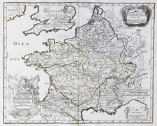 Gallia Gaul France Gallic Roman Empire Map Engraving Sanson 1649