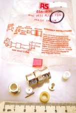RS 455-630 75 Ohm Cable Mount BNC Free Plug OM0734R1