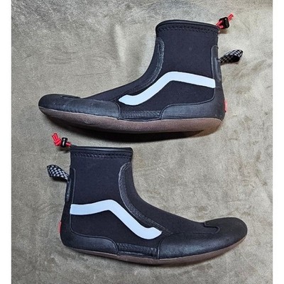 Vans Surf Boot 2 Mid 2mm Wetsuit Booties Men 9 Women 10.5 Black White NWOT