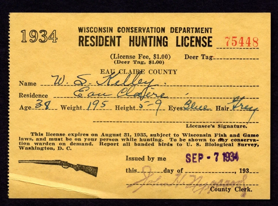US 1934 FIRST FEDERAL DUCK HUNTING STAMP SCOTT #RW1 UNSIGNED ON BACK OF HUNTING - Image 2 of 2