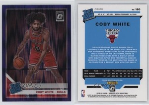 2019-20 Panini Donruss Optic Rated Purple Shock Prizm Coby White #180 Rookie RC