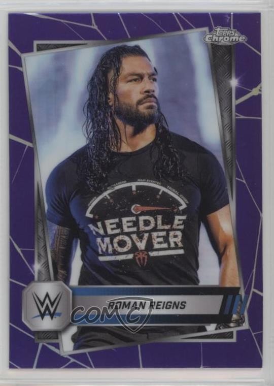 2025 Topps Chrome WWE Purple Refractor Roman Reigns #3 10yu