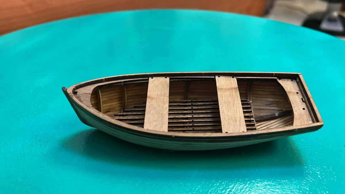 1 24 Wooden Boat Kit Canoe Life Raft DIY Model Kit Ship Kit Hobby Ship Lifeboat