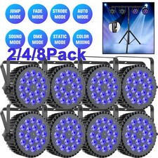 18x12W PAR Light LED Stage RGBWA UV DMX Beam Wash Lighting Party DJ Disco Light