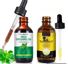 Oil of Oregano + Black Seed Oil Nigella Combo set  for Immune boost 60ML