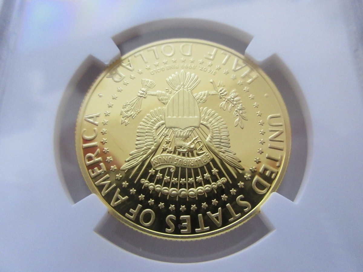 KENNEDY 50th Anniversary 1964-2014W Gold 50C High Relief Early