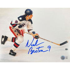 Neal Broten Autographed Team USA 8x10 Photo Beckett Miracle On Ice