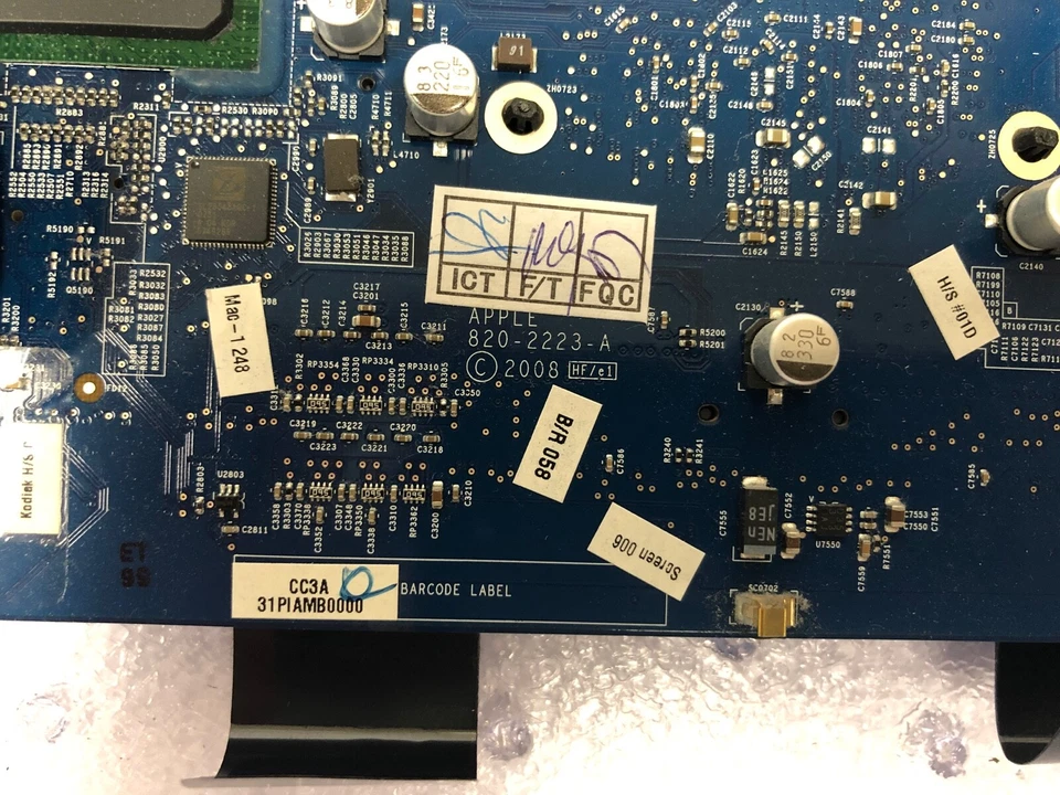 ~ Apple iMac 24" 2008 A1224 Core 2 Duo E8135 Logic Board 820-2223-A - Image 2 of 4
