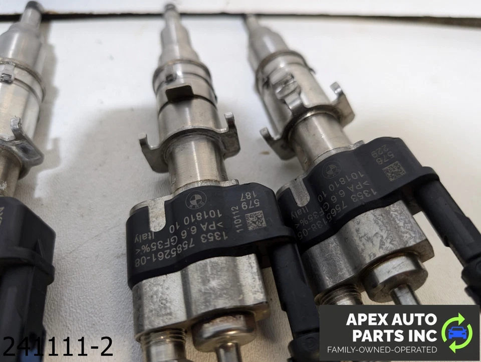 OEM 2008-2010 BMW 535XI 3.0L FRONT ENGINE MOTOR HIGH PRESSURE FUEL INJECTOR SET Foto 2 de 4