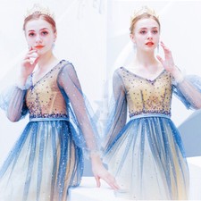 Nobel Evening Formal Party Ball Gown Prom Bridesmaid Acting Host Dress TSJY228