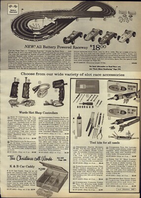 1966 PAPER AD 4PG Battery Raceway Revell Slot Race Strombecker Track Challenger