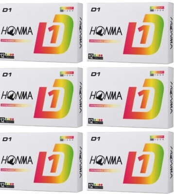 HONMA GOLFBALL D1 2024 Modell BT2401 Multicolor 6 Dutzend 72 Bälle Set Neu JP