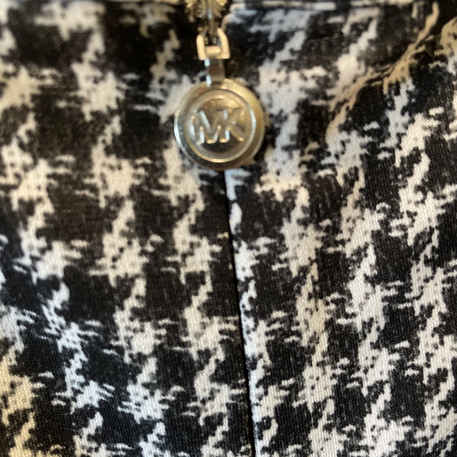 Abito leggero MK MICHAEL Michael Kors manica pied de poule nero bianco M Z49