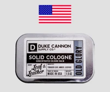 Duke Cannon Old Glory Solid Cologne Tin Container 1.5 oz  Men's  Benefits Vets