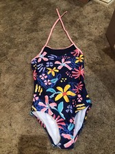 Girls Cat  Jack Floral One Piece Swimsuit-7/8