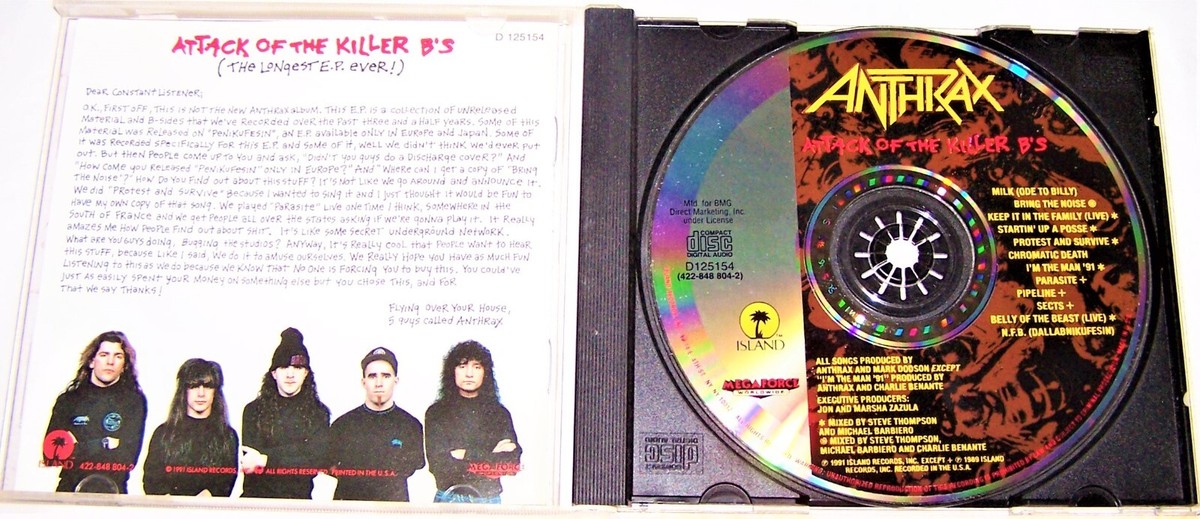 Anthrax - Attack Of The Killer B's - 1991 - Island - CD | eBay