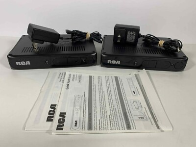 Lot of 2 - RCA Electric ATSC Analog DTV Converter Box Model DTA800B1 - NO REMOTE