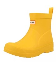 NWD Hunter Kids Waterproof Play Rain Boots Yellow US B4/G5/UK 3/EU 36