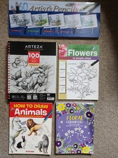 Drawing Set Colouring Drawing Books Sketch Book Artist Pencils
