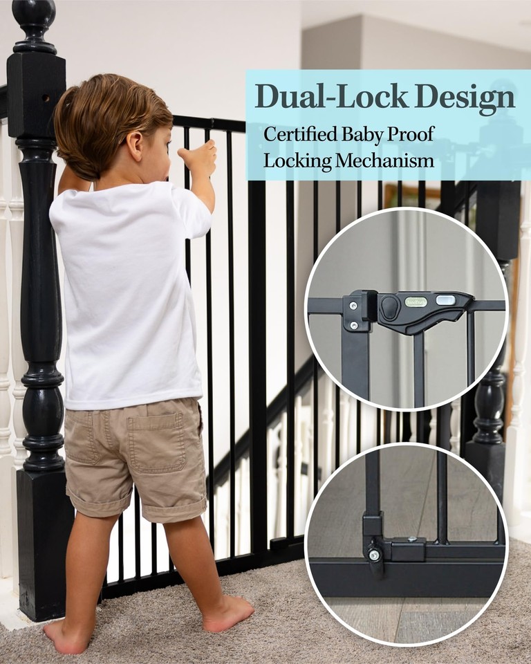 InnoTruth 36" Tall Baby Gate for Dogs, 2939.6” Auto Close Safety Gate