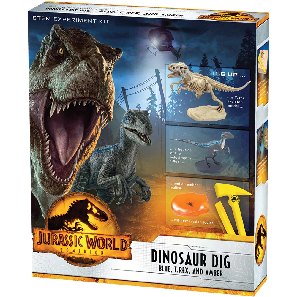 Thames & Kosmos 556001 Jurassic World: Dominion Dinosaur Dig - Blue, T. Rex, ...