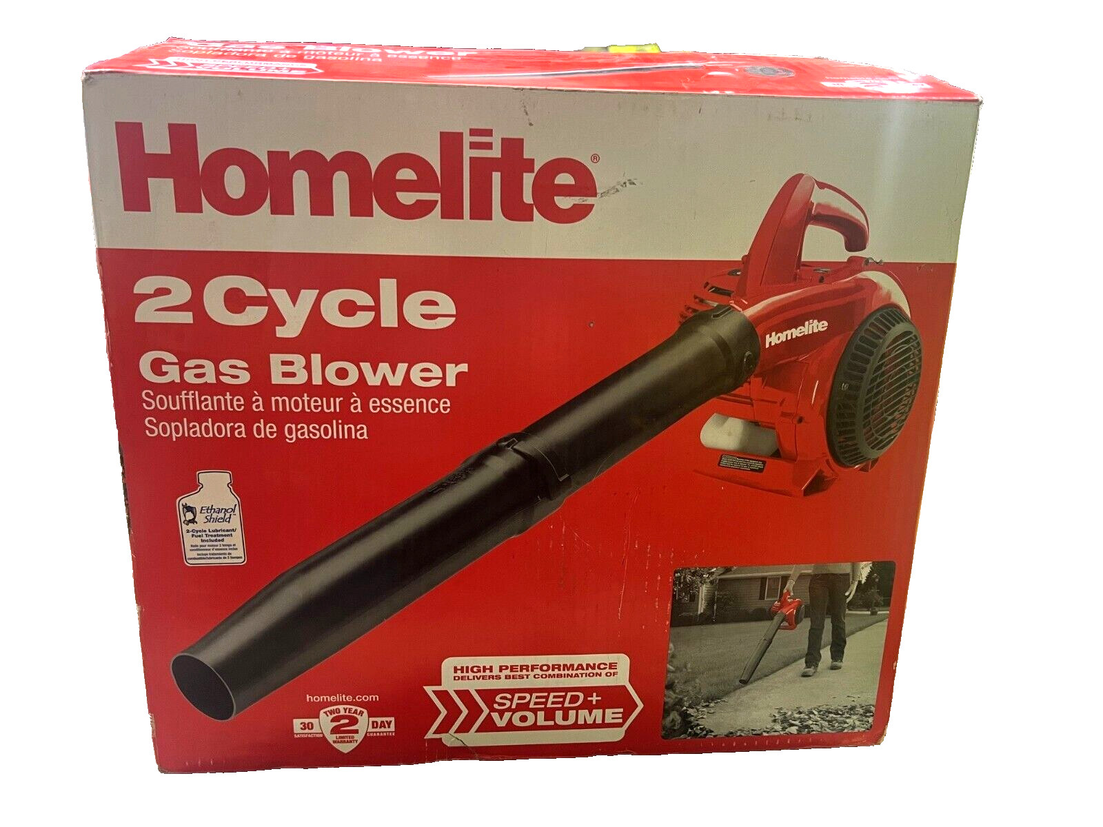 Homelite Blower Vacuum UT26HBV 2 Cycle 26CC Gas Handheld 150 MPH 400 CFM