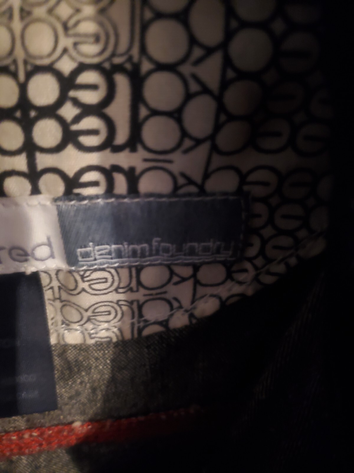 Echo red Denim Foundry Levi Jacket Size Medium - image 5